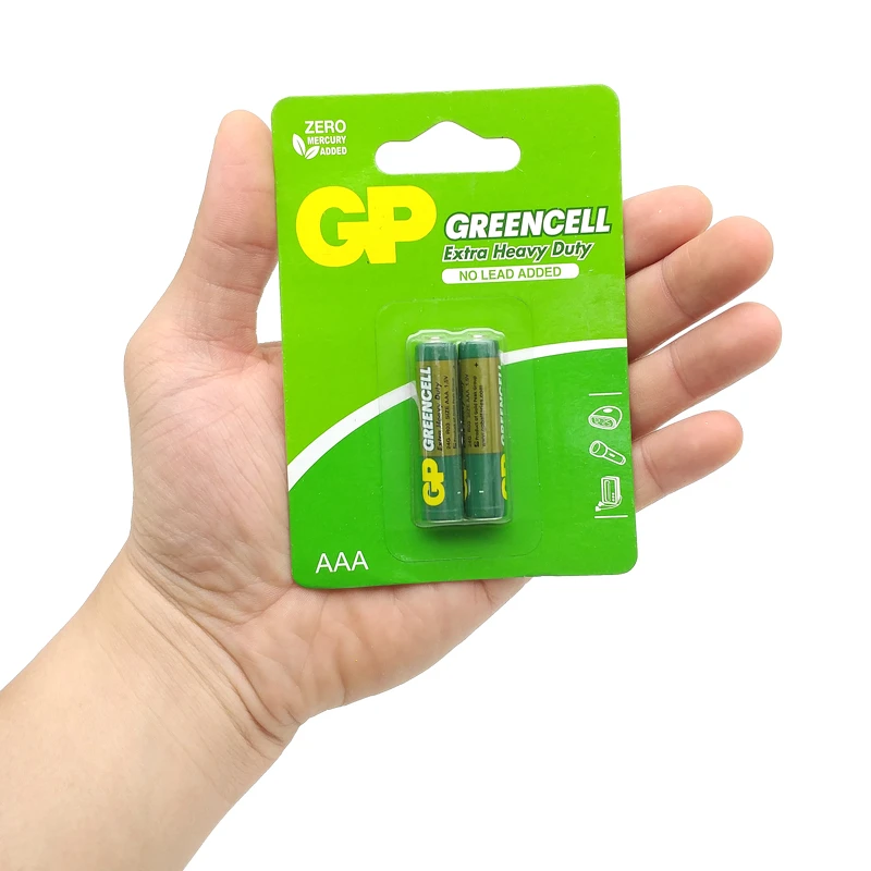 Vỉ 2 Pin Đũa GP Greencell Extra Heavy Duty AAA 1.5V